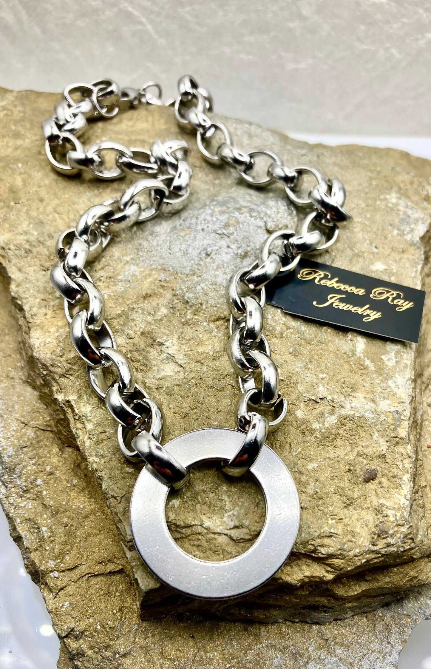 Chunky Silver Statement Necklace