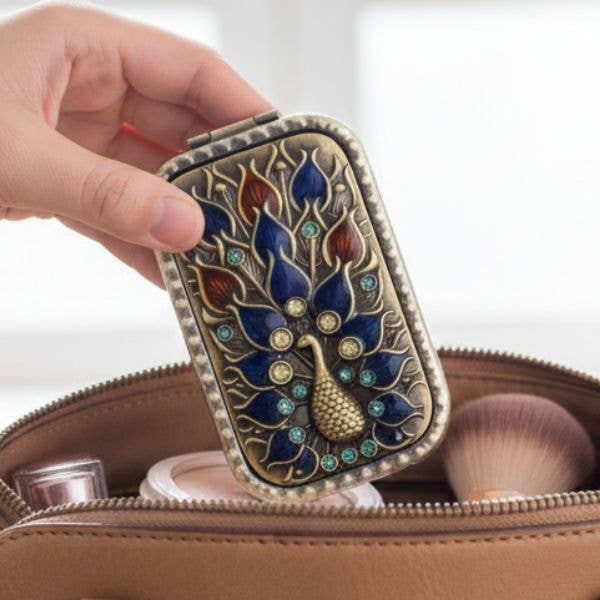 Compact Mirror - Peacock