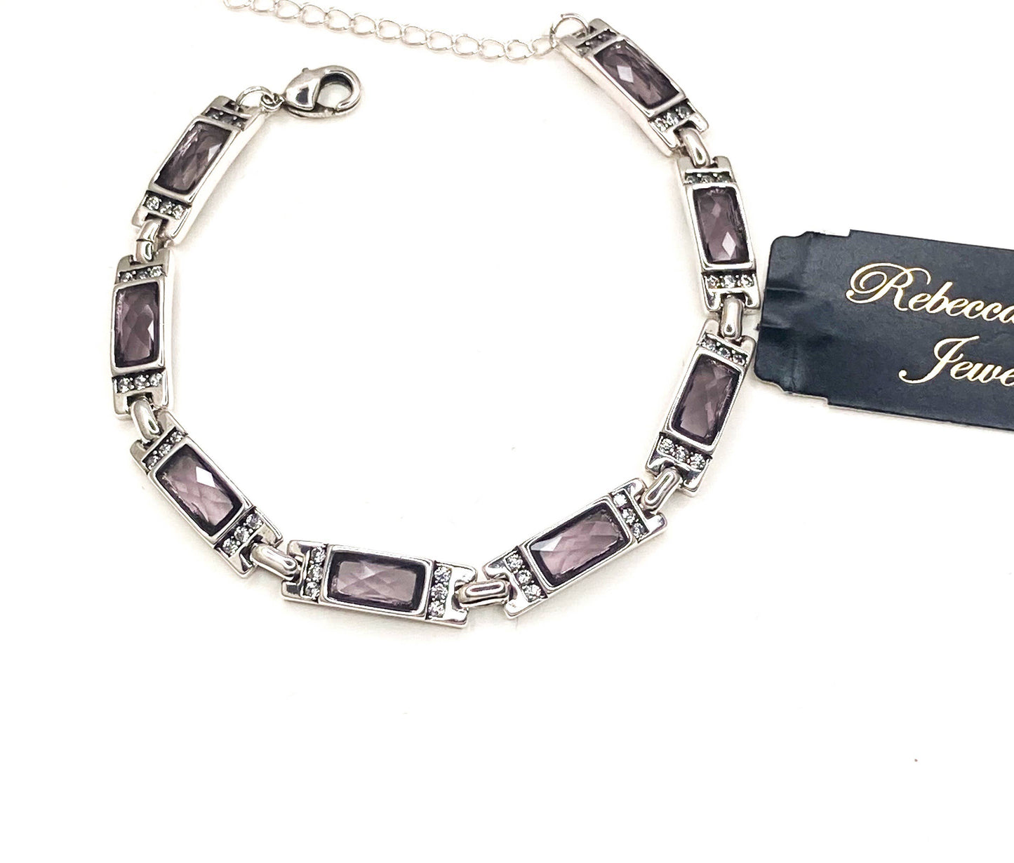 Silver Bracelet with Black diamond Crystal