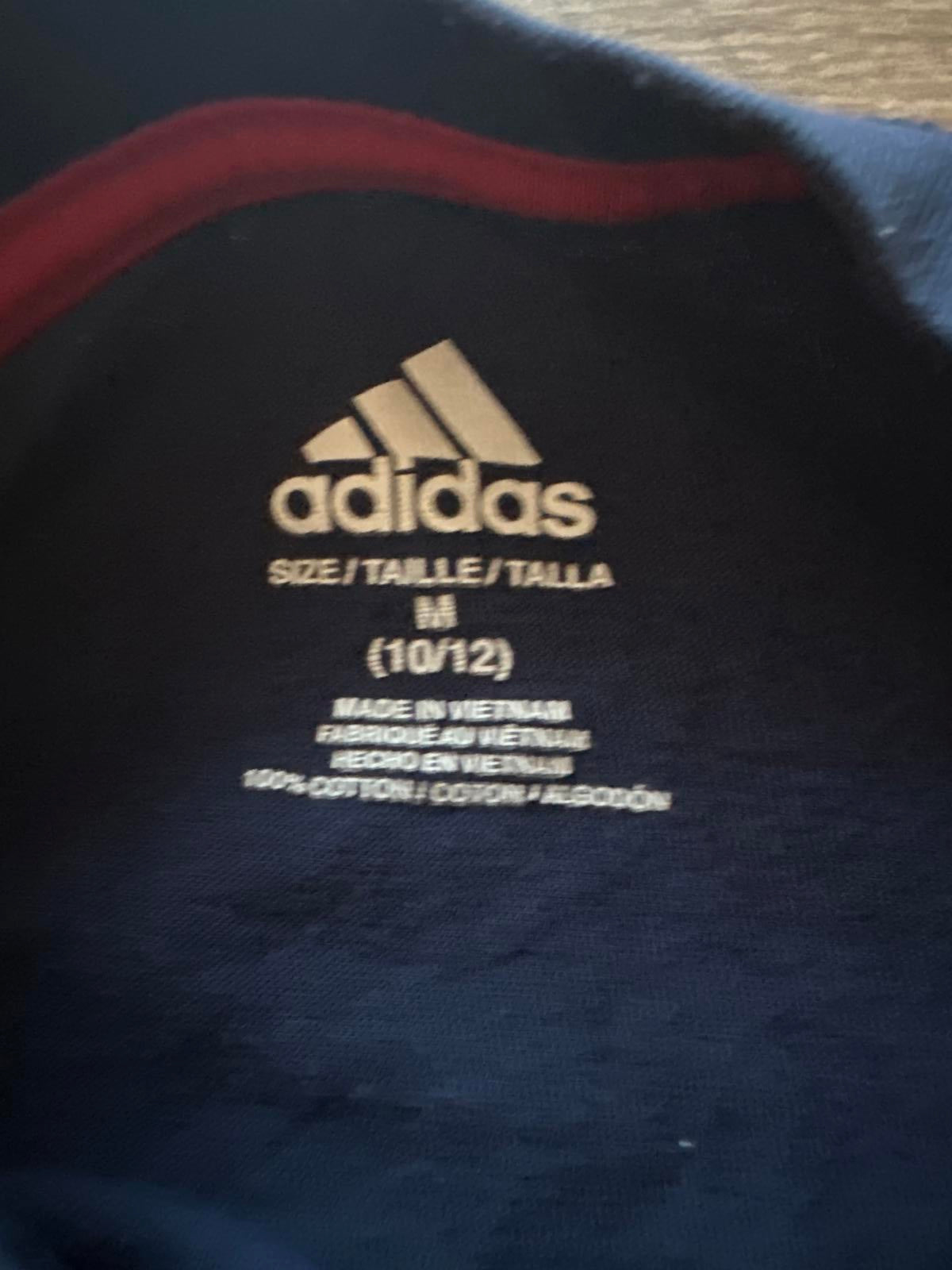 Adidas Boy's Navy Blue Logo T-Shirt - Sz M (10-12)