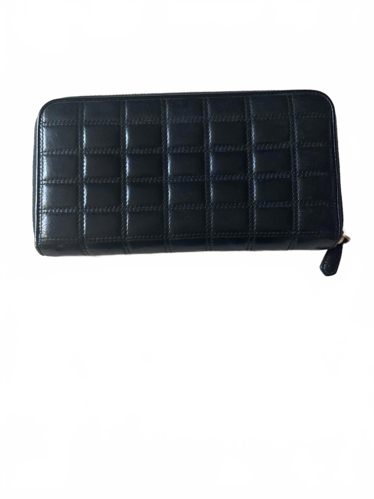 Prada Milano Navy Quilted Leather Zip-Around Wallet