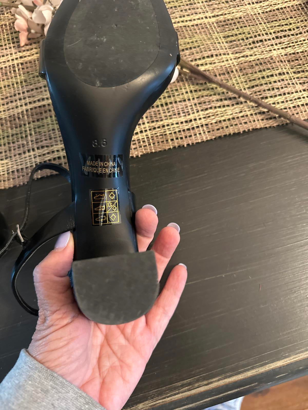 Jeffrey Campbell Black Strappy Block Heel Sandals