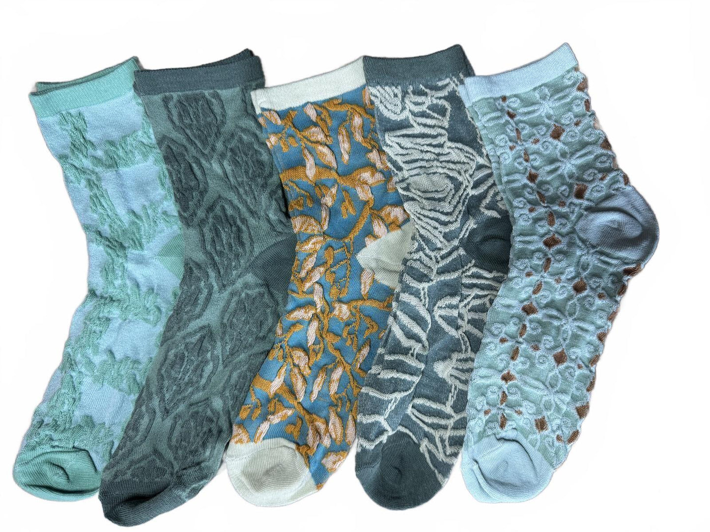 Set of 5 Stylish Patterned Socks in Various Patterns Lot 46