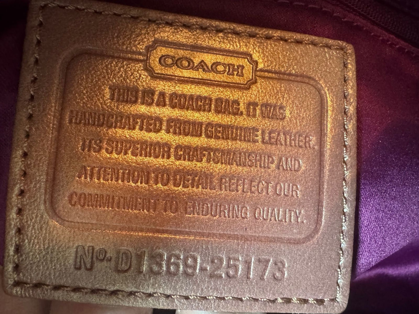 Coach Madison Phoebe Rose Gold Metallic Leather NWT Tote