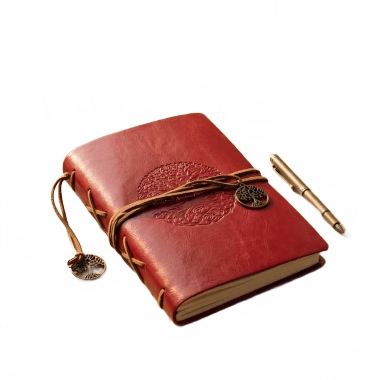 Leatherette Journal - Tree of Life - Red