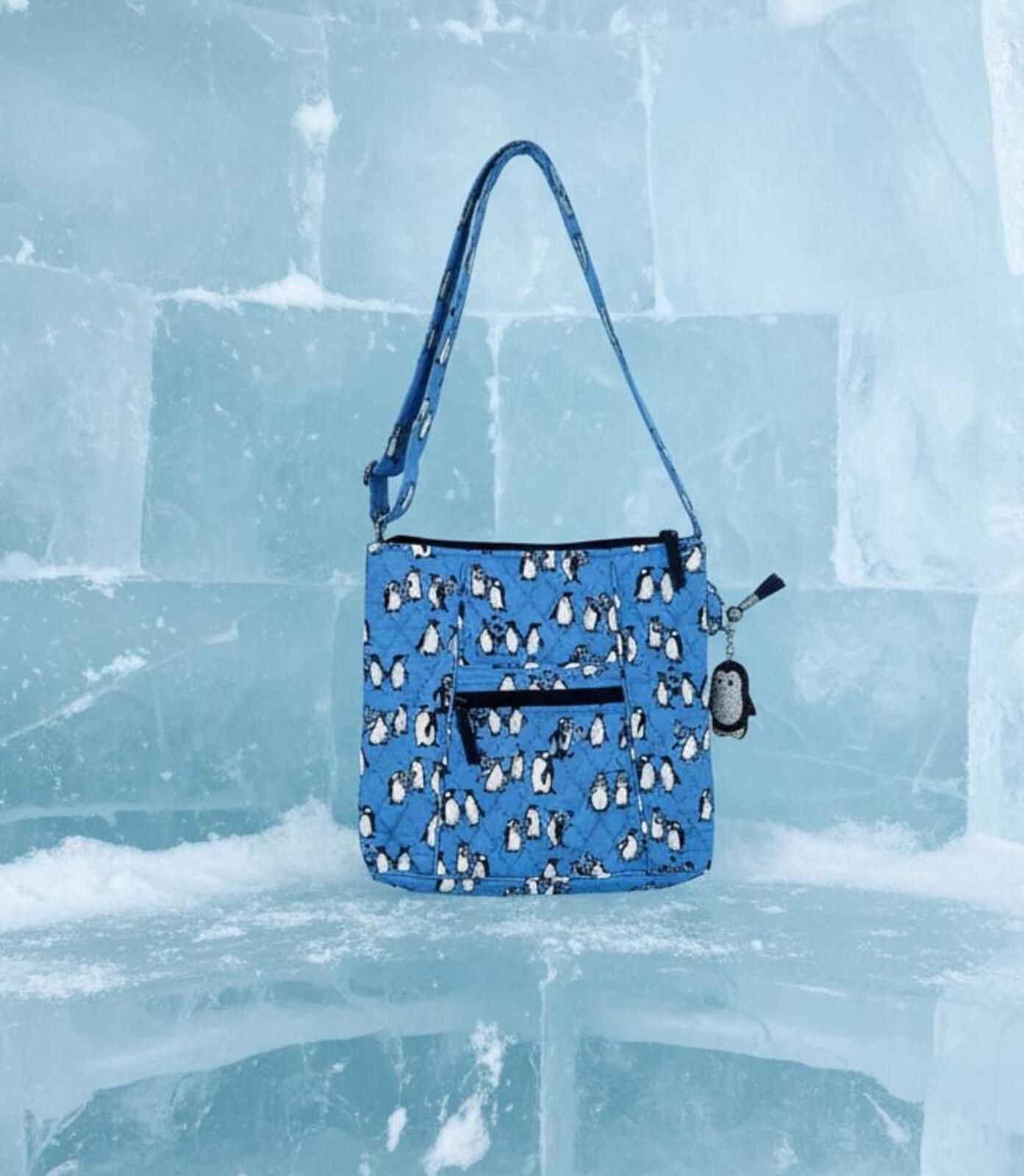 Vera Bradley Crossbody Bag with Penguins, Pill Organizer