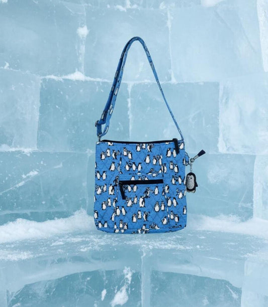 Vera Bradley Crossbody Bag with Penguins, Pill Organizer